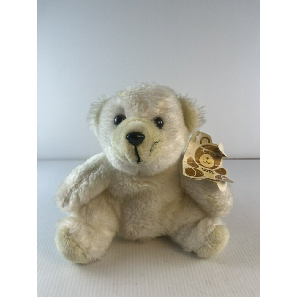 Polar Bear Plush Wallace Berrie "Popsicle" Vtg Bean Bag Bottom 1980s W/ Tag